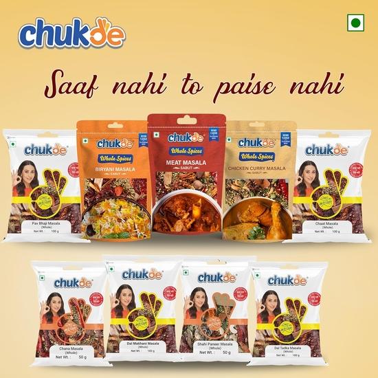 Chukde - Shahi Paneer Masala heel - Hele Gemengde Specerijen - Authentieke & Aromatische Smaak - Kruidenmengsel - 50 Gram - Pak van 3