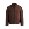 BOSS Regular Fit Soft Suede Jacket Zip Front Dark Brown 50528014204 