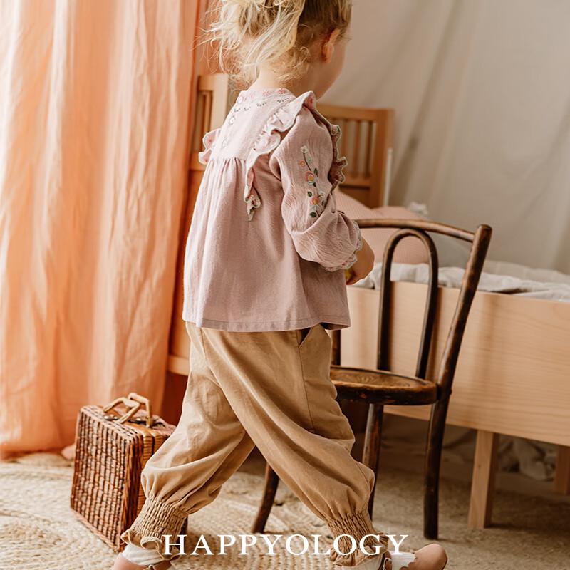 Happyology Kids  Corduroy Smocked Long Pants 2Y хаки