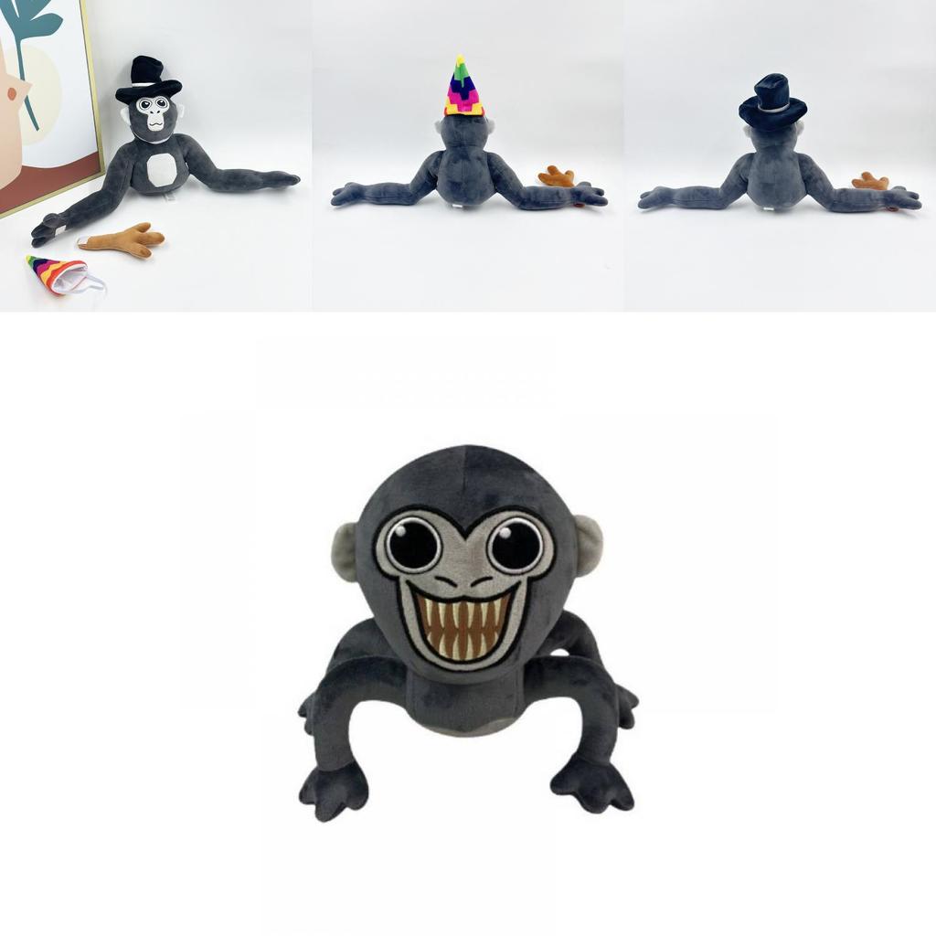 Neues Gorilla Tag Monke Plüschtier Stofftierpuppe mit Hut 25 cm groß