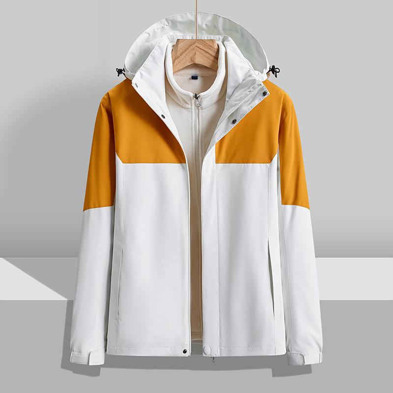 New Outdoor Three-in-one Jacket with Removable Fleece Liner Couple's Two-piece Set