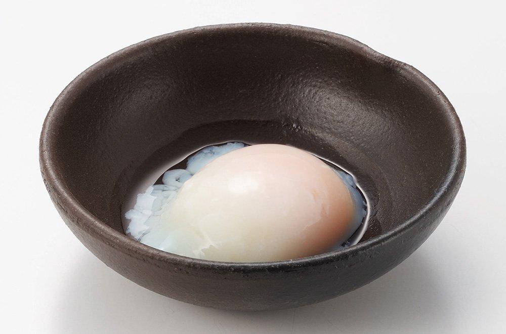 Akebono Sangyo Onsen Eierkocher Hergestellt in Japan Einfach kochendes Wasser hinzufügen und Sie können bis zu 4 Onsen-Eier auf einmal zubereiten Deckel und Körper ezegg Onsen-Ei