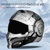 3C Certified Full Face Retro Motorcycle Helmet for All Seasons - Men's and Women's Scorpion Combination Half Helmet