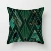Green Cushion Cover Geometric Decor Living Room Office Sofa Pillowcase Home Decor Peach Skin Pillowcase