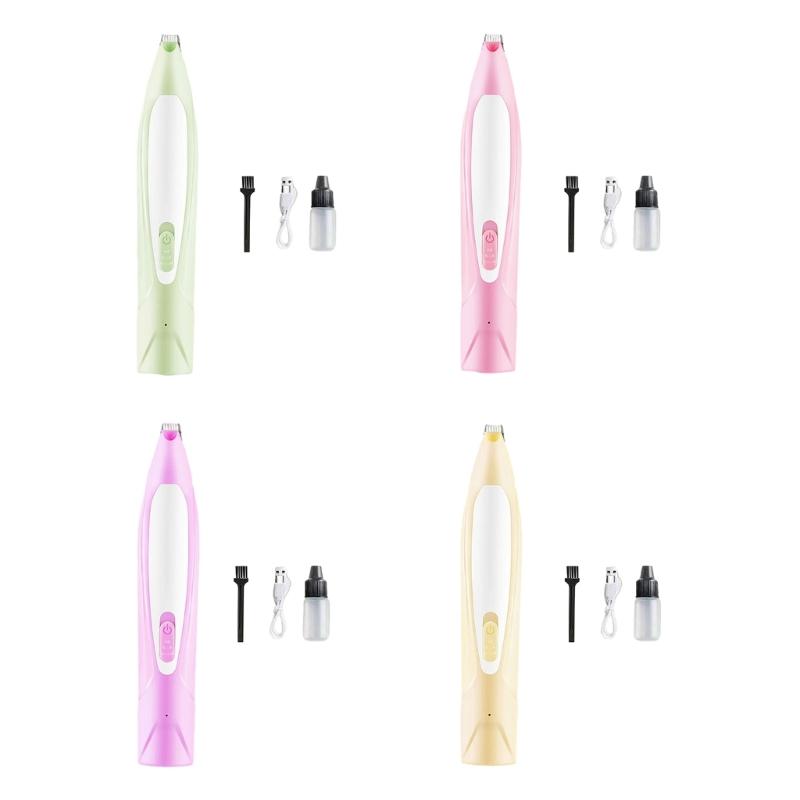 Cat Grooming Shaver with Light Low Noise USB Rechargeable Shaver Pet Hair Trimmers Set Suitable for Dogs Cats Long Hair