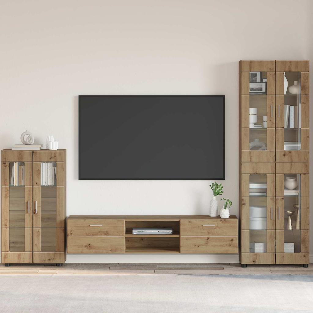 FLORIN Sideboard Artisan Oak 55.5 x 29 x 100 cm Engineered Wood