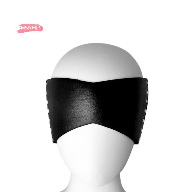 Black Leather Cosplay Blindfold Eye Patch Sexy Fashion Adult Party Costume Roleplay Prop Unisex Adult Games Accessory