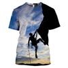 Mountain Climbing Hiking 3d Print Men's T-shirt Women T Shirt Men Summer Tees Casual Fitness