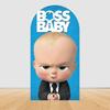 Šťastné narozeniny Boss Baby Oblouk Pozadí Kryt Klučičí Narozeniny Miminkovská Oslava Dekorace Fotografické Pozadí Rekvizity
