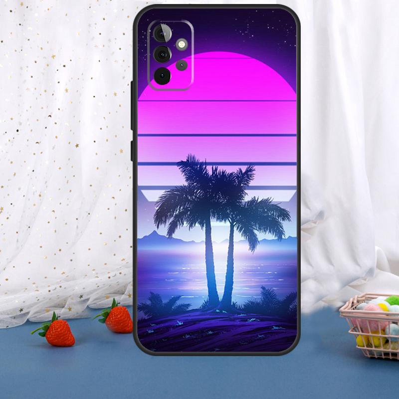 Retrowave Neon Palms Tree For Samsung Galaxy A53 A33 A16 A06 A56 A36 A26 A05 A22 A32 A52 A54 A34 A14 A55 A15 A35 Case