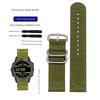 26mm Nylon Watch Band  Luxury Nylon Strap 5 Ring Watch Replacement Band For Garmin Fenix 3  Fenix1 Fenix2 Black Green wwatchband