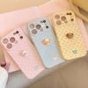 Polka Dots 3D Cartoon Puppy Phone Case For iPhone 17 16 15 14 13 12 Pro Max Candy Colors Shockproof Protective Soft Cover
