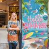 Hawaii Beach Summer Themed Decorative Background Door Banner Event Venue Props