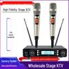 Dual UHF Wireless Microphones for Stage, Home, KTV, and Outdoor Speaker Performances