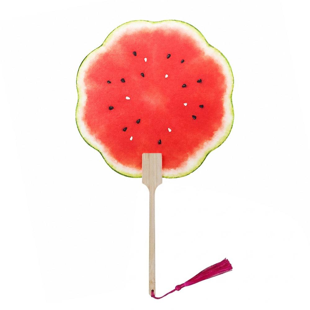 Cartoon Fruit Fruit Fan Multicolor Circular Fan Creative Handheld Fan  Summer Season watermelon