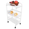 Floor Standing Type Rolling Storage Trolley Mobile Utility Cart with Caster Wheels for Kitchen