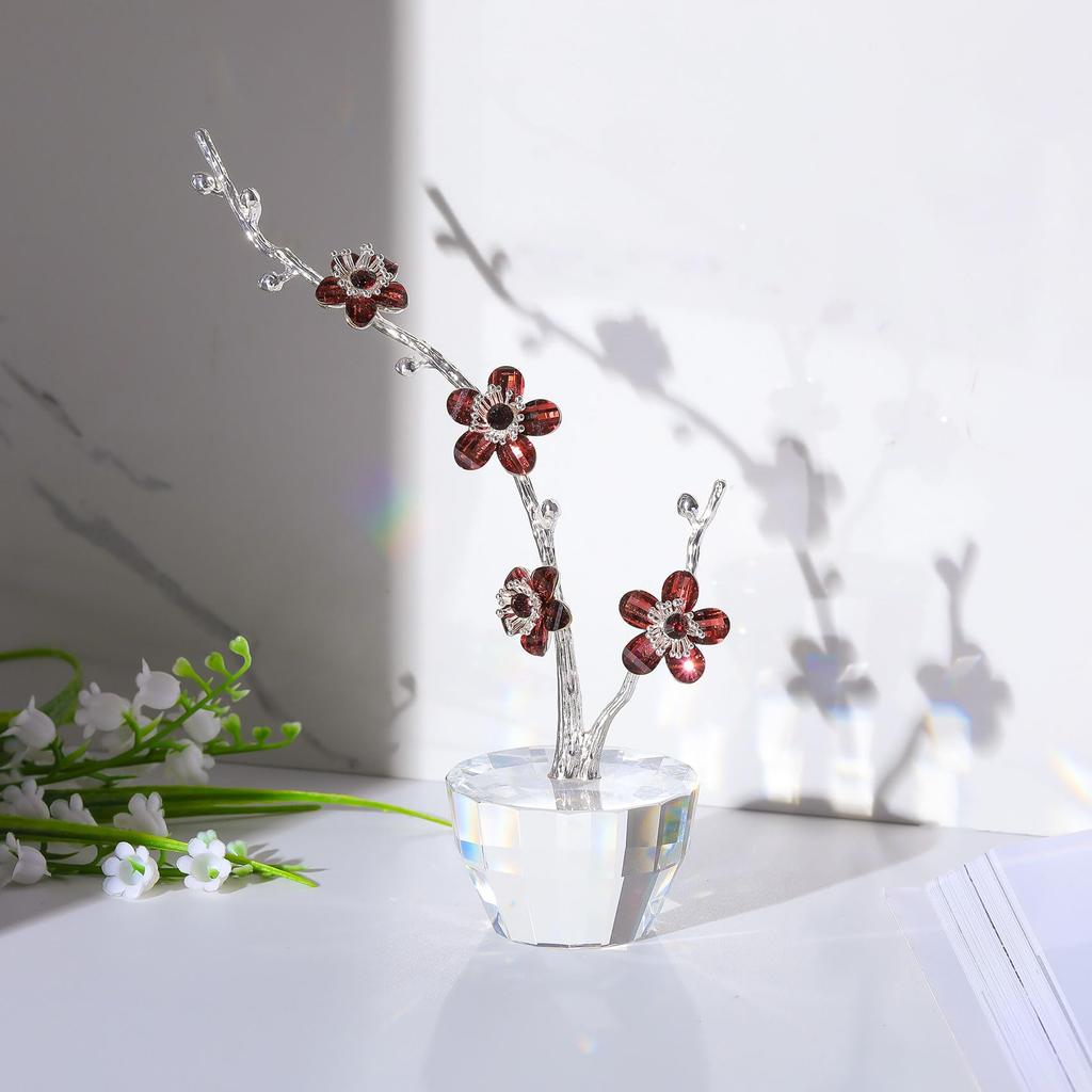 Kertari Geburtstagsgeschenk für Frauen, beliebte K9-Kristallblume, künstliche Blumenornament, Inneneinrichtungstag, 60. Geburtstagsfeier, Hochzeitstag