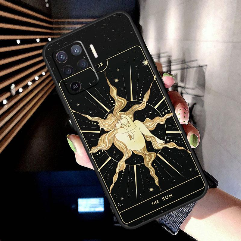 Astrology Tarot Cards Case For Oppo A38 A18 A78 A98 A58 A60 A80 A40 A96 A76 A16 A94 A74 A54 A15 A17 A57 A77 A5 Pro