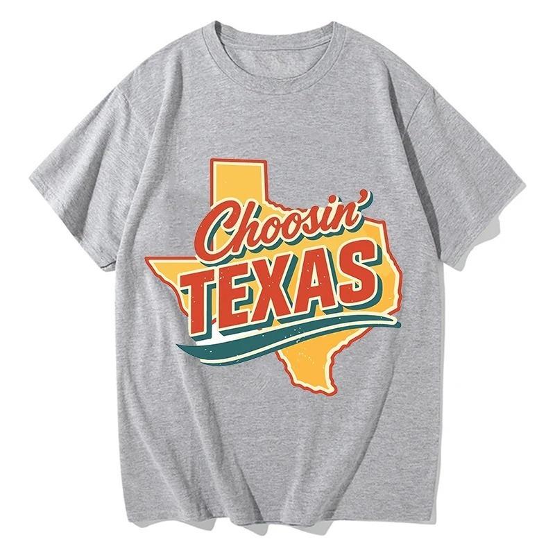 Casual Fashion Round Neck Short Sleeved Tee Ella Langley Choosin Texas Tshirts Unisex Women Summer Cotton Clothing Streetwear Y2K