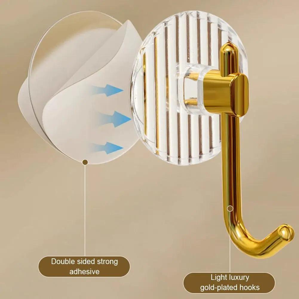 Self Adhesive Acrylic Wall Hooks Waterproof Towel Hooks For Bathroom Shower Home Organization For Luxury Design Strong Hold