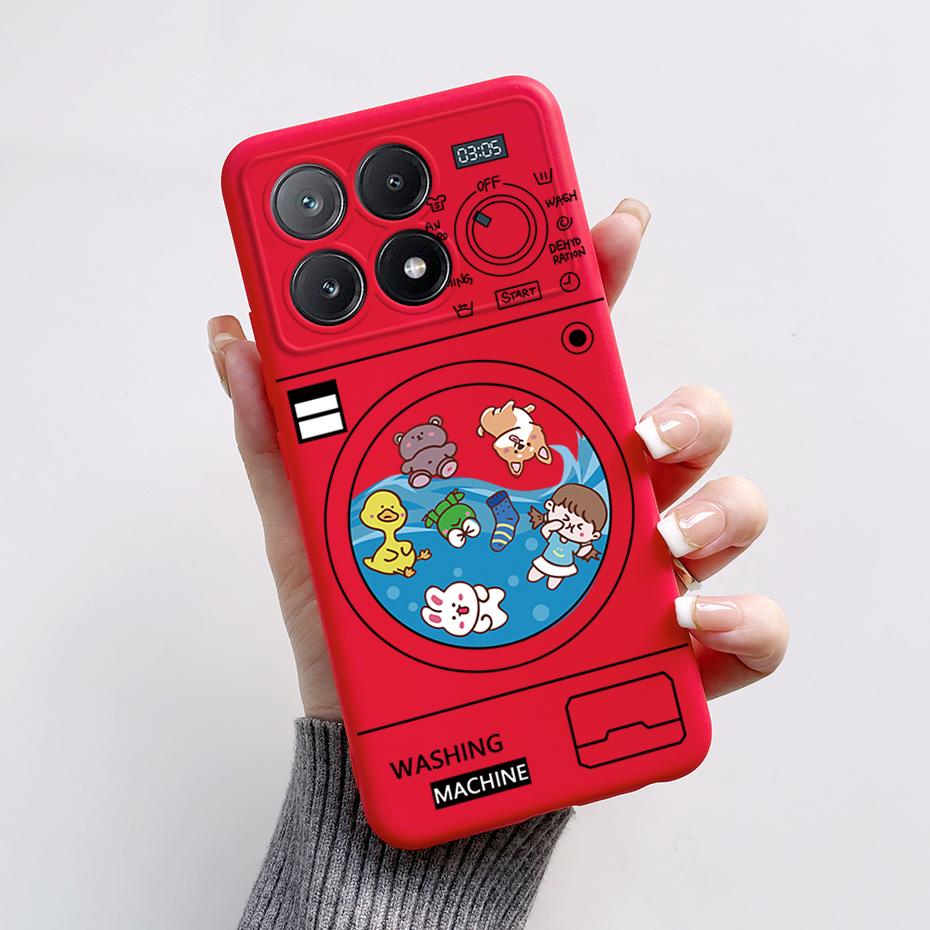 For Xiaomi Poco X6 Pro Case Stylish Painted Silicone Bumper Shockproof Phone Cases Cover Coque For Xiaomi Poco X6 Pro 5G Fundas
