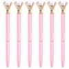 PATIKIL Ballpoint Stylus Pen, Crystal Diamond, Black Ink, 1.0mm Medium Point, Style 1, Pink, Pack of 6