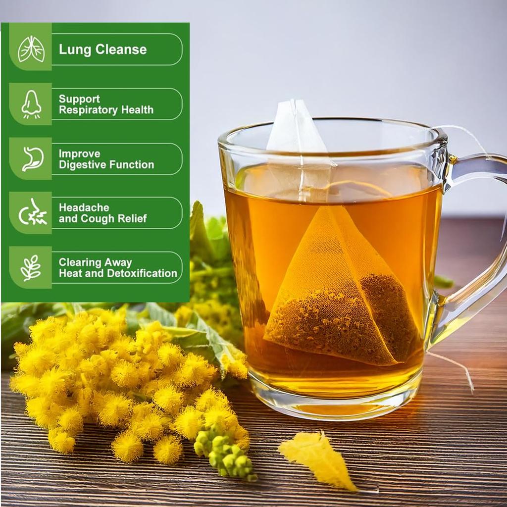 BLUE TEA - Mullein Tea - 30 Tea Bags - Plant Based | SUPER ANTIOXIDANT | For Immunity, Lung Detox, Respiratory Health | Caffeine Free - Leaf