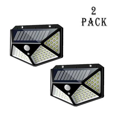 Applique murale solaire - 2Pack - 100 LED - Imperméable - Sans fil - Jardin