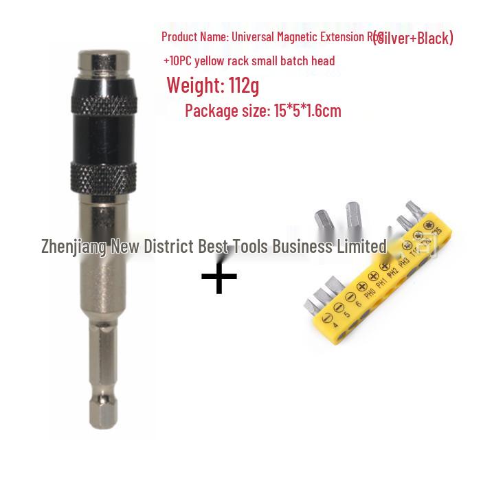 Universal Magnetic Hex Shank Variable Direction Bit Extension Bar