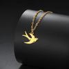 Swallow Pendant Stainless Steel Necklace Men's And Women's Fashionable Animal Inspired Jewelry Gift Super Natural Inspiration