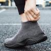 Lightweight Fleece Sneakers for Men Winter Comfortable Warm Slip-On Men's Sock Shoes Breathable Soft Sole Cotton Shoes Men