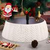 Vertical Diamond Pattern Plush Knitted Christmas Tree Skirt - Holiday Decor & Gifts