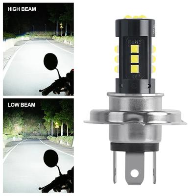 LED Motorcycle Headlight White High Low Beam Headlight Lamp Bulbs 12V Fog Light H4 BA20D P15D-H6 For Moto Scooter Tricycle