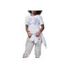 Jordan Graphic T-Shirt Digital Pattern Round Neck Short Sleeve Kids Tops White 45C990-001