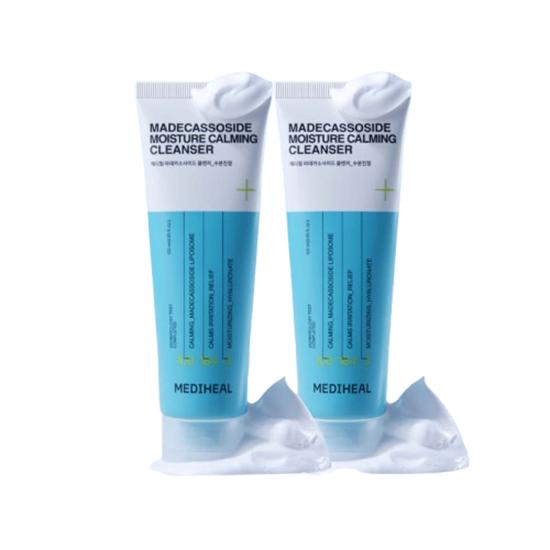 MEDIHEAL Madecassoside Hydrating Soothing Cleansing Foam Moisture Barrier Face Wash 120ml x 2 Set