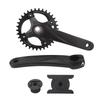 Mountain Bike Crank Arm Set Hollow One Piece Positive Negative Teeth 34T Aluminum Alloy Bicycle Crank Set