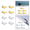 5 Pieces Fishing Spoons Lures Bass Baits Vertical with Hooks Freshwater Jigging