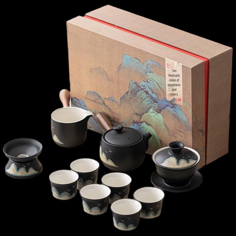 Woding Forbidden City Distant Mountains Kung Fu Tea Set