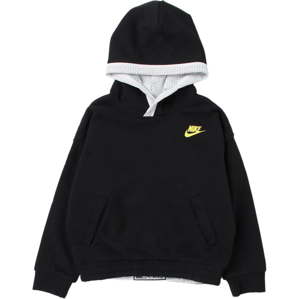 Nike Reversible Hooded Sweatshirt With Letter Logo Print Kids tops Black White DX5518-010