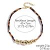 Knitted Colored Rope Necklace, Crystal Heart-shaped Necklace, Fashionable Korean Wave Sparkling Shell Chain Necklace, Women's Fashion Party Gift 25