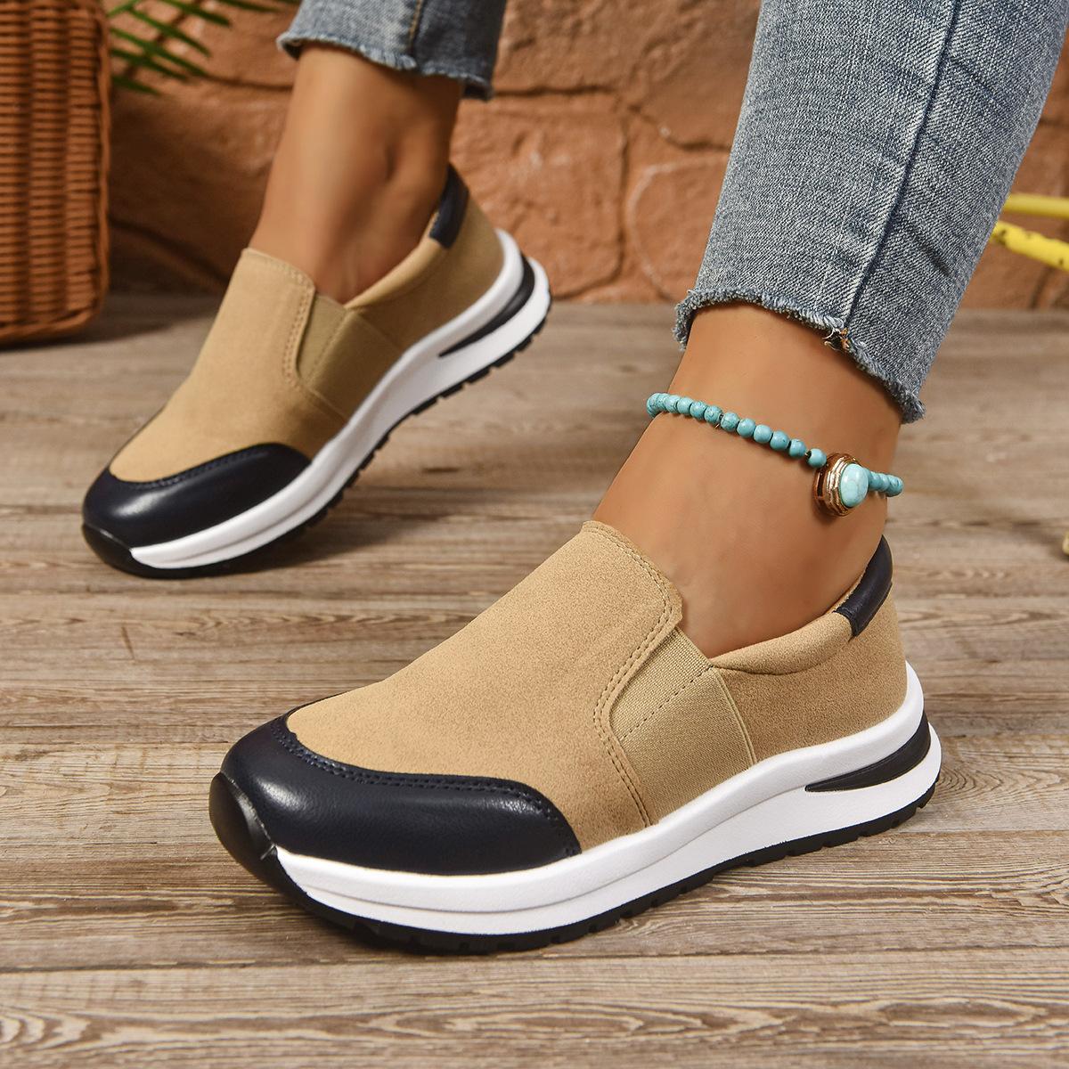 

Foreign trade large size sports and leisure single shoes women s 2025 autumn new round head high mouth low heel women s one-pedal single shoes 43