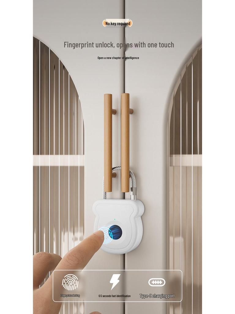 Smart Fingerprint Padlock for Secure Storage & Travel