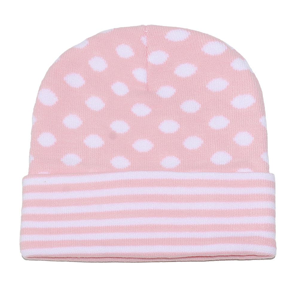 Cold Hat Women's Korean Version Fashion Versatile Ear Protector Pullover Hat Striped Polka Dot Jacquard Knitted Hat Women's Winter