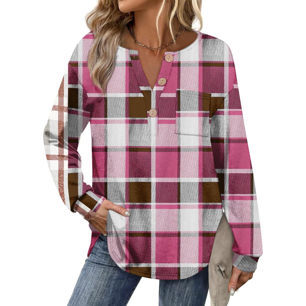 Women's Retro Printed Fashionable Long-sleeved Top