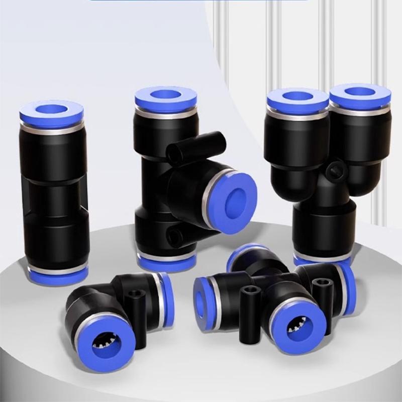 41 PCs Boxed PU-8/PE-8/PZA-8/PY-8/PV-8 Pneumatic Connectors Kit- 8mm 6mm Outer Diameter of The Hose Pipe Tube Air