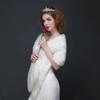 1Pc Dress Accessories Winter Cheongsam Wedding Dress Fur Shawl Warm Scarf Wedding Shawl Acrylic Long Hair