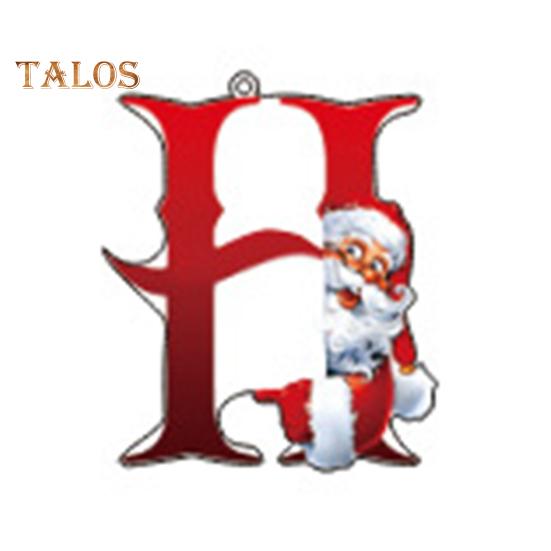 

Рождественские украшения, персонализированные 26 букв имени слова елочные подвесные украшения Санта монограмма алфавит акриловый кулон для сумки елка декор H