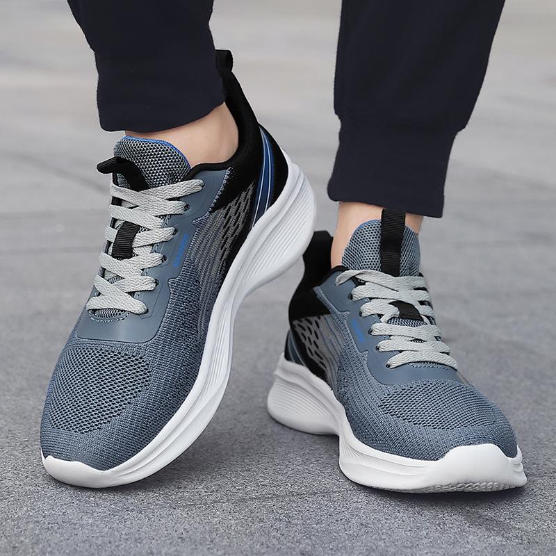 

Factory direct sales, sports shoes, men s shoes, autumn new mesh breathable running shoes, light and comfortable shoes, shock-absorbing running shoes 39 темно-сірий колір