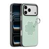 Case for iPhone 17 Pro Max - PC+Leather/PU, Green, With Ring