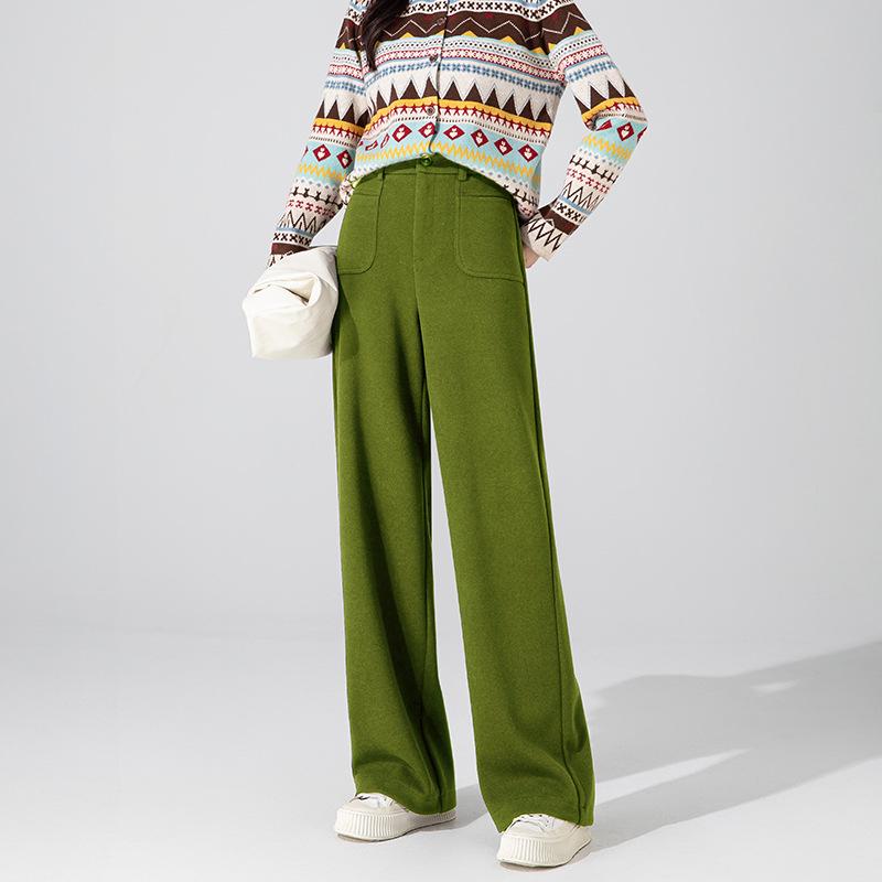 Zhengzhou Women's High Waist Slimming Wool Pants - Winter 2025 Collection